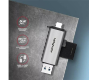 Axagon CRE-SAC, USB-C + USB-A 3.2 - 2-slot SD/microSD, UHS-I - 1353405 - zdjęcie 3